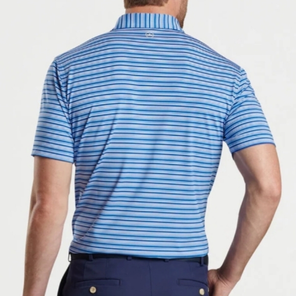 Peter Millar Clifton Performance Jersey in Mako Blue - Picture 4 of 12